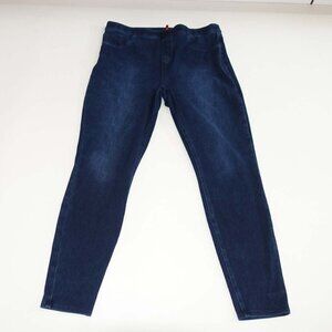 Spanx Women's Jeanish Ankle Legging Jeans Size 1X Dark Wash High Rise 30" Inseam